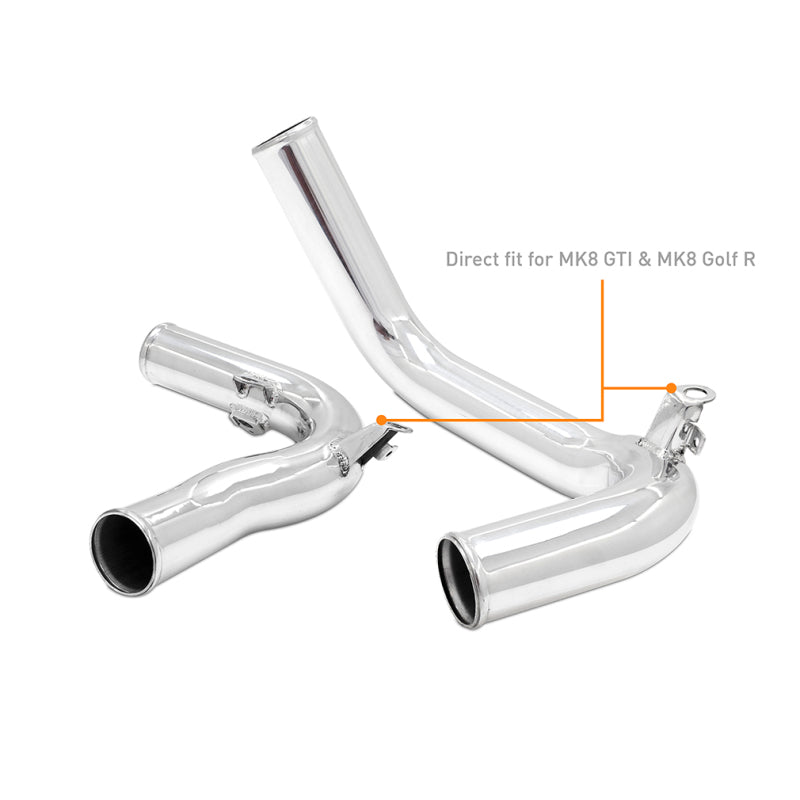 Mishimoto 22+ Volkswagen GTI MK8 (MQB) Intercooler Pipe Kit Polished - DTX Performance