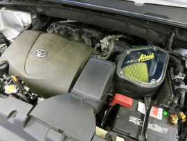 Airaid 17-19 Toyota Highlander 3.5L Intake kit installed in engine bay of car, enhancing performance with cold air intake by DTX Performance.