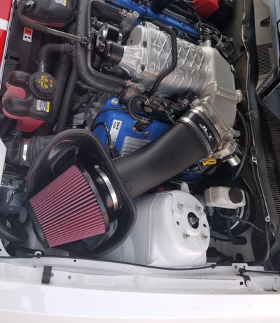 JLT 10-14 Ford Mustang GT500 Black Textured Big Air Intake Kit w/Red Filter - Tune Req
