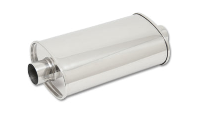 Vibrant StreetPower Oval Muff 5in x 9in x 15in long body 4in inlet I.D. x 4in outlet Center-Center for performance car parts
