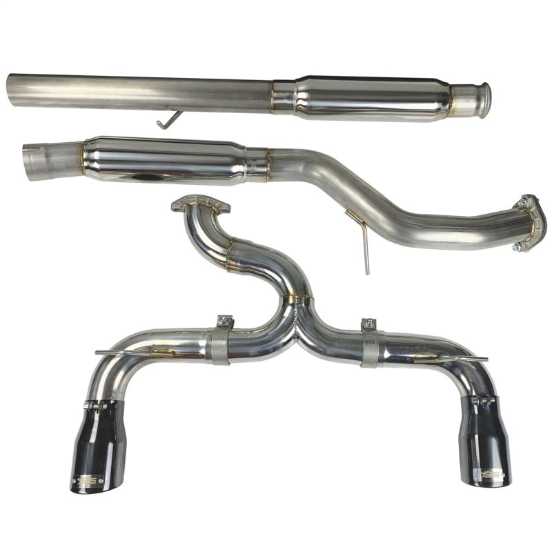 Injen 16-18 Ford Focus RS 3in Cat-Back Stainless Steel Exhaust w/ 4in Black Chrome Tips - DTX Performance