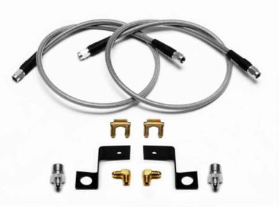 Wilwood Flexline Kit 30 inch -3 M10-1.0 IF 1/8 NPT 90 Degree high performance brakes by DTX Performance.