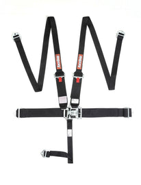 RaceQuip Black L & L 5pt HNR Seat Belt for performance car parts, DTX Performance, high performance auto parts, veteran owned shop.