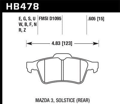 Hawk 13-14 Ford Focus ST / Mazda/ Volvo Performance Ceramic Street Rear Brake Pads - High performance brakes and upgrades
