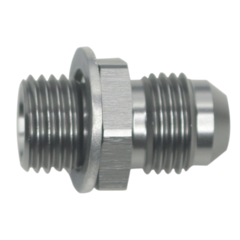 DeatschWerks 6AN Male Flare to M14 X 1.5 Male Metric Adapter  (Incl. Crush Washer) - Titanium - DTX Performance