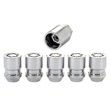 Load image into Gallery viewer, McGard Wheel Lock Nut Set - 5pk. Chrome, cone seat, M12X1.5, 13/16 hex, 1.28in length, theft protection, performance car parts, DTX Performance