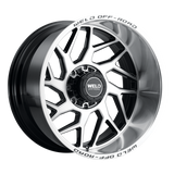 Weld Fulcrum 22x12 / 8x165.1 / 4.75 BS / 125.1 HB - Gloss Black Machined - Non-BL Wheel