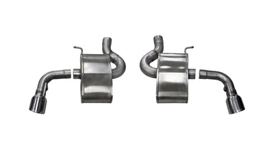 Corsa 2016-2024 Chevrolet Camaro SS 6.2L V8 performance exhaust shown in polished Xtreme Axle-Back dual rear exit style.