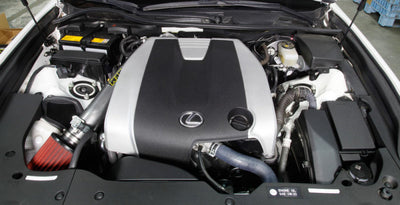 AEM 14-15 Lexus GS350 V6-3.5L F/I Gunmetal Gray Cold Air Intake engine bay