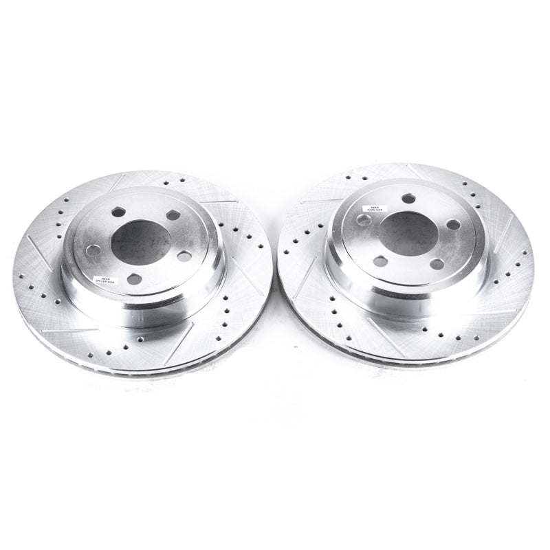 Power Stop 05-19 Chrysler 300 Rear Evolution Drilled & Slotted Rotors - Pair - DTX Performance