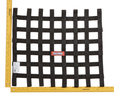 RaceQuip Black 18 X 21 SFI Ribbon Net