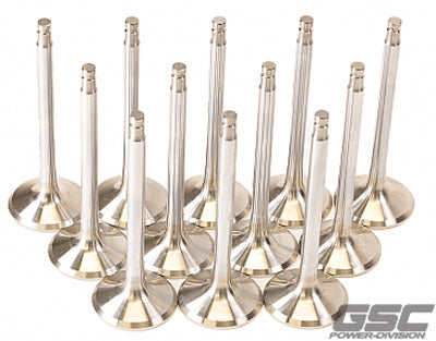 GSC P-D Nissan VR38DETT 33.15mm Head +1mm OS 91.95mm Long 6.6mm Stem Exhaust Valve - Set of 12, performance car parts