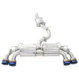 Invidia 2022+ Volkswagen Golf R MK8 76mm R400 Valved Cat Back Exhaust Rolled TI Tips