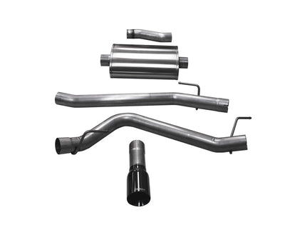 Corsa 20-25 Jeep Gladiator JT 3.6L Single Side Exit Cat-Back Exhaust System w/ Single 4in Black Tip from DTX Performance