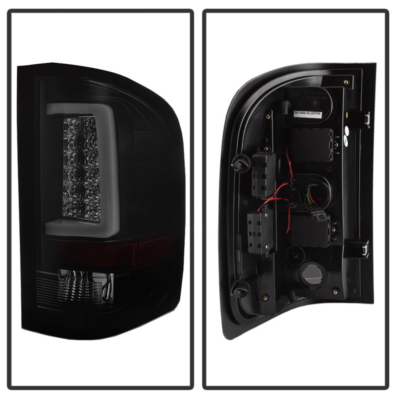 Spyder 07-13 Silverado Tail Lights V3 Blk