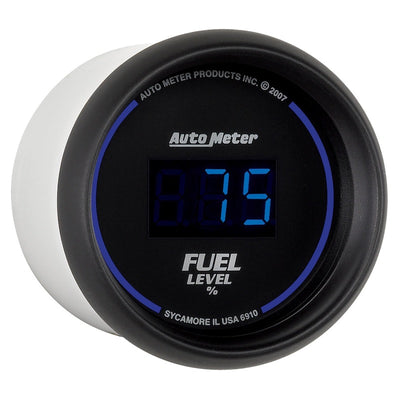 Autometer Cobalt Digital 52.4mm Black Programmable Empty-Full Range Fuel Level Gauge - DTX Performance car parts