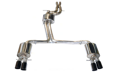 AWE Tuning Audi B8 / B8.5 S4 3.0T Touring Edition Exhaust - Diamond Black Tips (90mm) for performance car tuning