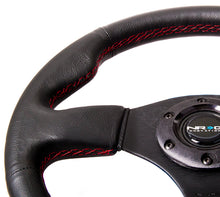 Load image into Gallery viewer, NRG Reinforced Steering Wheel (320mm) Leather w/Red Stitch for performance car parts by veteran owned performance shop DTX Performance