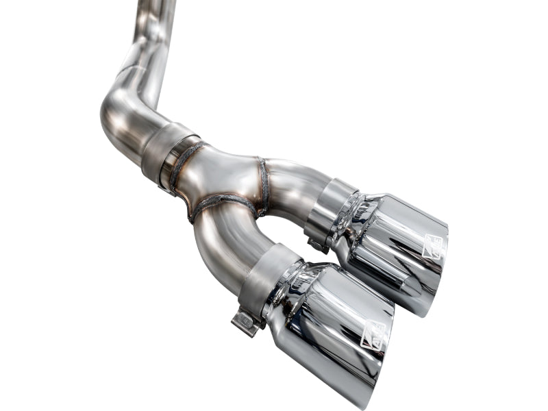 AWE 21-25 Ford F150 (14th Gen Reg Cab) Cat-Back Exhaust - 4.5in Dual Side Exit Chrome Tips, performance car parts
