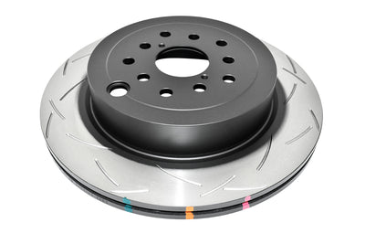 DBA 08-10 STi/2017 BRZ w/Perf. Pkg. Dual-Drilled Rear Slotted 4000 Series Rotor, high performance auto part, brake upgrade