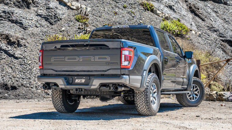 Borla 21-23 Ford Raptor 3in Tail Pipe Kit 4.5in Tip - Carbon Fiber Black Anodized - DTX Performance