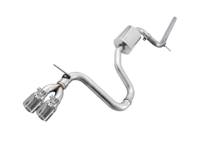 AWE Tuning VW MK7 Golf 1.8T Track Edition Exhaust w/Chrome Silver Tips (90mm), performance car parts from DTX Performance