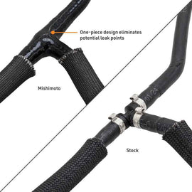 Mishimoto 20-24 Ford 6.7L Powerstroke Coolant Overflow Hose vs. Stock Hose Comparison