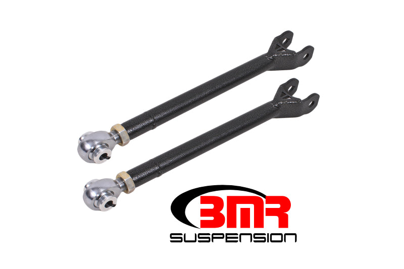 BMR 08-17 Challenger Lower Trailing Arms w/ Single Adj. Rod Ends - Black Hammertone - DTX Performance