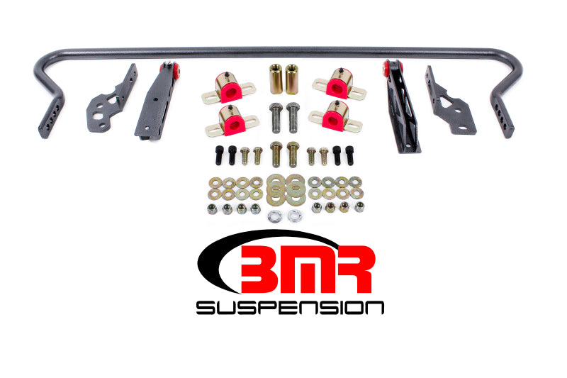 BMR 11-14 S197 Mustang Rear Hollow 25mm Adj. Sway Bar Kit w/ Bushings - Black Hammertone - DTX Performance