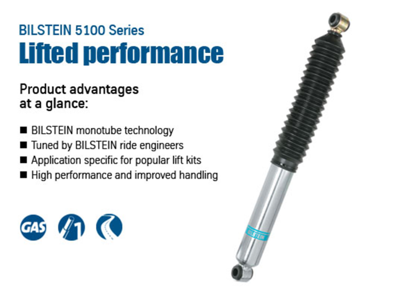 Bilstein 5100 Series 14 Chevy Silverado 1500 / 14 GMC Sierra 1500  Rear 46mm Monotube Shock Absorber - DTX Performance