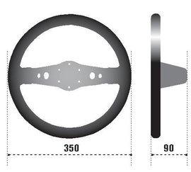 Sparco Steering Wheel 215 Suede Black for performance car part upgrades by DTX Performance