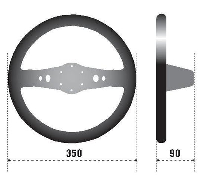 Sparco Steering Wheel 215 Suede Black for performance car part upgrades by DTX Performance