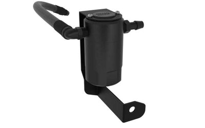 K&N 11-21 Dodge Challenger 6.4L V8 (Gas) Catch Can Oil Separator sits on a white background, ideal for performance car part upgrades.