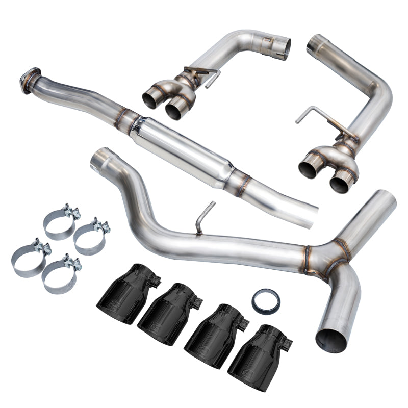 AWE Tuning Subaru WRX/STI VA/GV Sedan Track Edition Exhaust - Diamond Black Tips (102mm) - DTX Performance