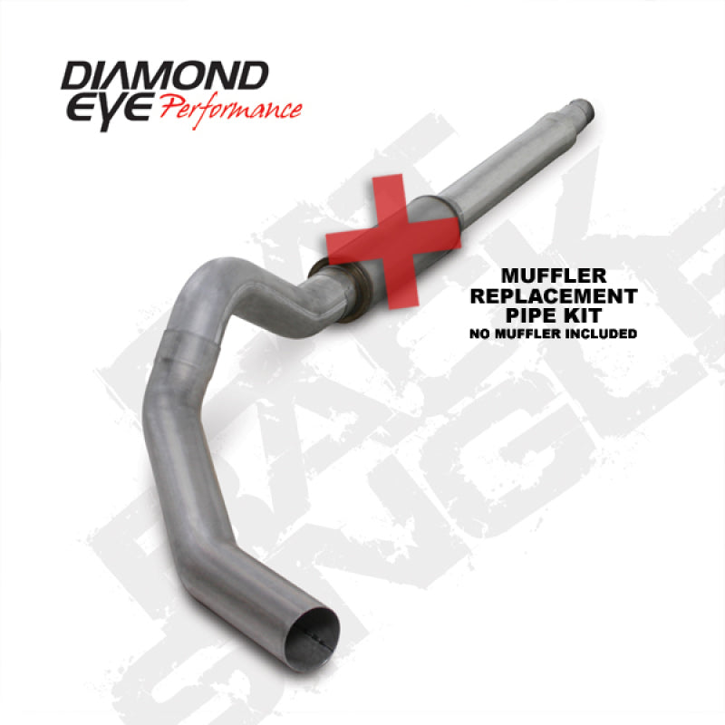 Diamond Eye KIT 5in CB MFLR RPLCMENT PIPE SGL AL: 03-07 FORD 6.0L F250/F350 - DTX Performance