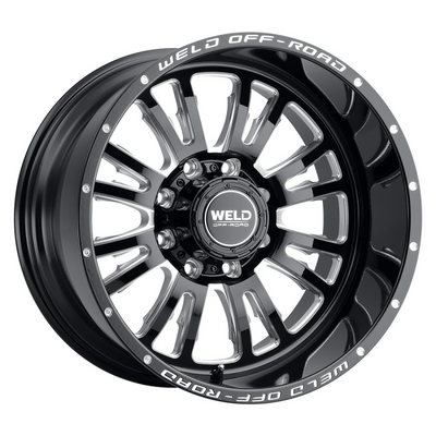 Weld Slingblade 20x12 / 8x180 / 4.75 BS / 124.3 HB - Gloss Black Milled - Non-BL Wheel