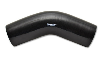 Vibrant 4 Ply Reinforced Silicone Elbow Connector - 4in I.D. - 45 deg. Elbow (BLACK), high performance auto parts, DTX Performance