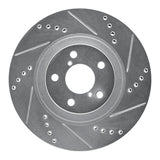 R1 04-25 Scion FR-S Front Right Drilled & Slotted Silver Brake Rotor