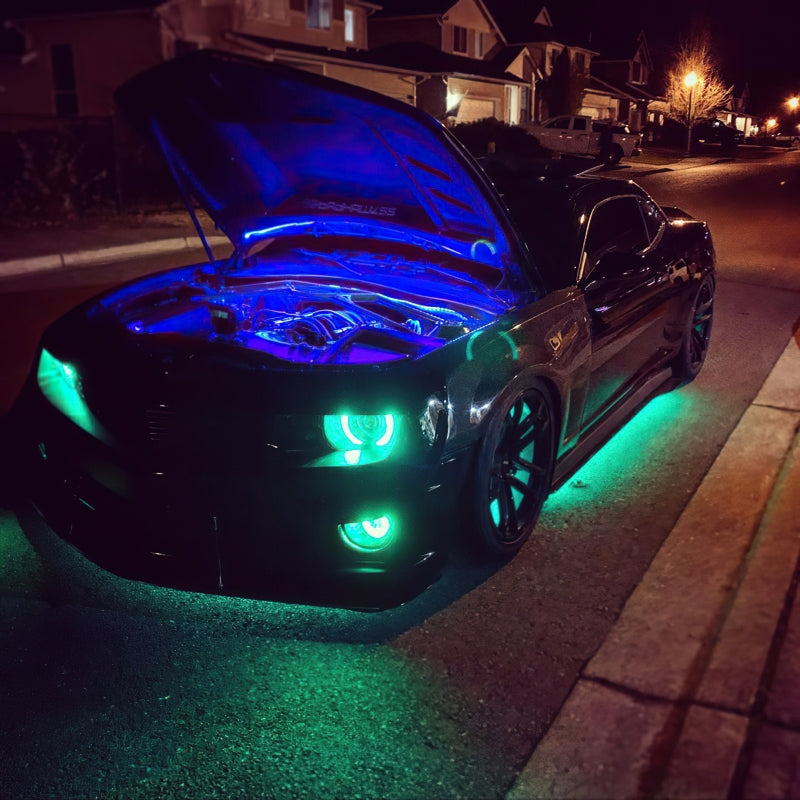 Oracle Universal Dynamic LED Underbody Kit - ColorSHIFT - Dynamic on a performance car with vibrant underglow.