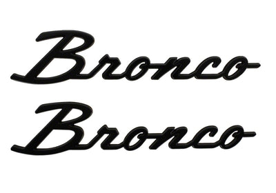 Ford Racing 21-24 Bronco Classic Script Fender Badge Kit - Gloss Black for performance upgrades at DTX Performance.