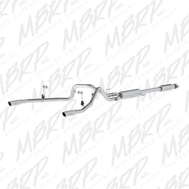 MBRP 2015 Ford F-150 5.0L 3in Cat Back Dual Split Rear Exit T409 Exhaust System - high performance auto parts