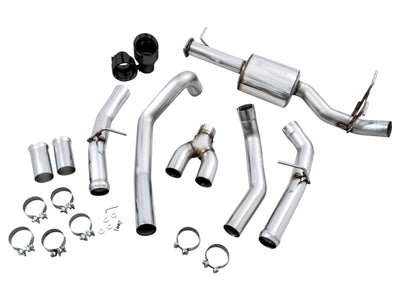 AWE Tuning 19-21 RAM 1500 5.7L (w/Cutouts) 0FG Dual Rear Exit Cat-Back Exhaust - Diamond Black Tips, performance auto parts