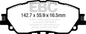 EBC 2019+ Lexus ES300H 2.5L Hybrid Yellowstuff Front Brake Pads