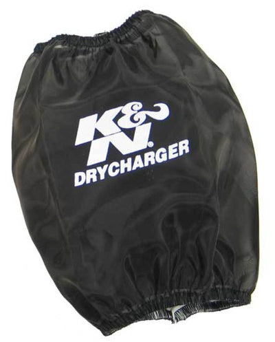 K&N Black Drycharger Round Tapered Air Filter Wrap 5.5in Base ID x 4.5in Top ID x 6.5in H, performance car parts, DTX Performance