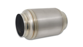 Vibrant Titanium Muffler w/Natural Tip 4in. Inlet / 4in. Outlet / 5.875in Dia. - High performance auto part