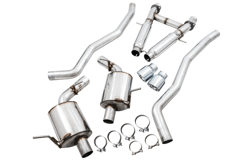 AWE Tuning 2020 Jeep Grand Cherokee SRT Touring Edition Exhaust - Chrome Silver Tips - DTX Performance