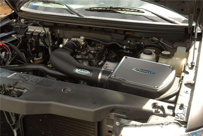 Volant 04-05 Ford F-150 4.6 V8 Pro5 Closed Box Air Intake System installed under car hood performance upgrade