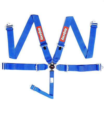 RaceQuip Blue SFI CAMLOCK 5pt PD Lap Seat Belt for high performance cars. DTX Performance parts upgrade, veteran owned shop.