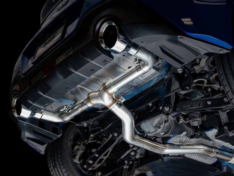 AWE Subaru BRZ/ Toyota GR86/ Toyota 86 Track Edition Cat-Back Exhaust- Chrome Silver Tips - DTX Performance