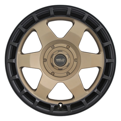 Weld Off-Road Ridge 20x9 - 8x165.1 BP - ET0 - 125.1mm CB - Satin Bronze Wheel (Black Ring)